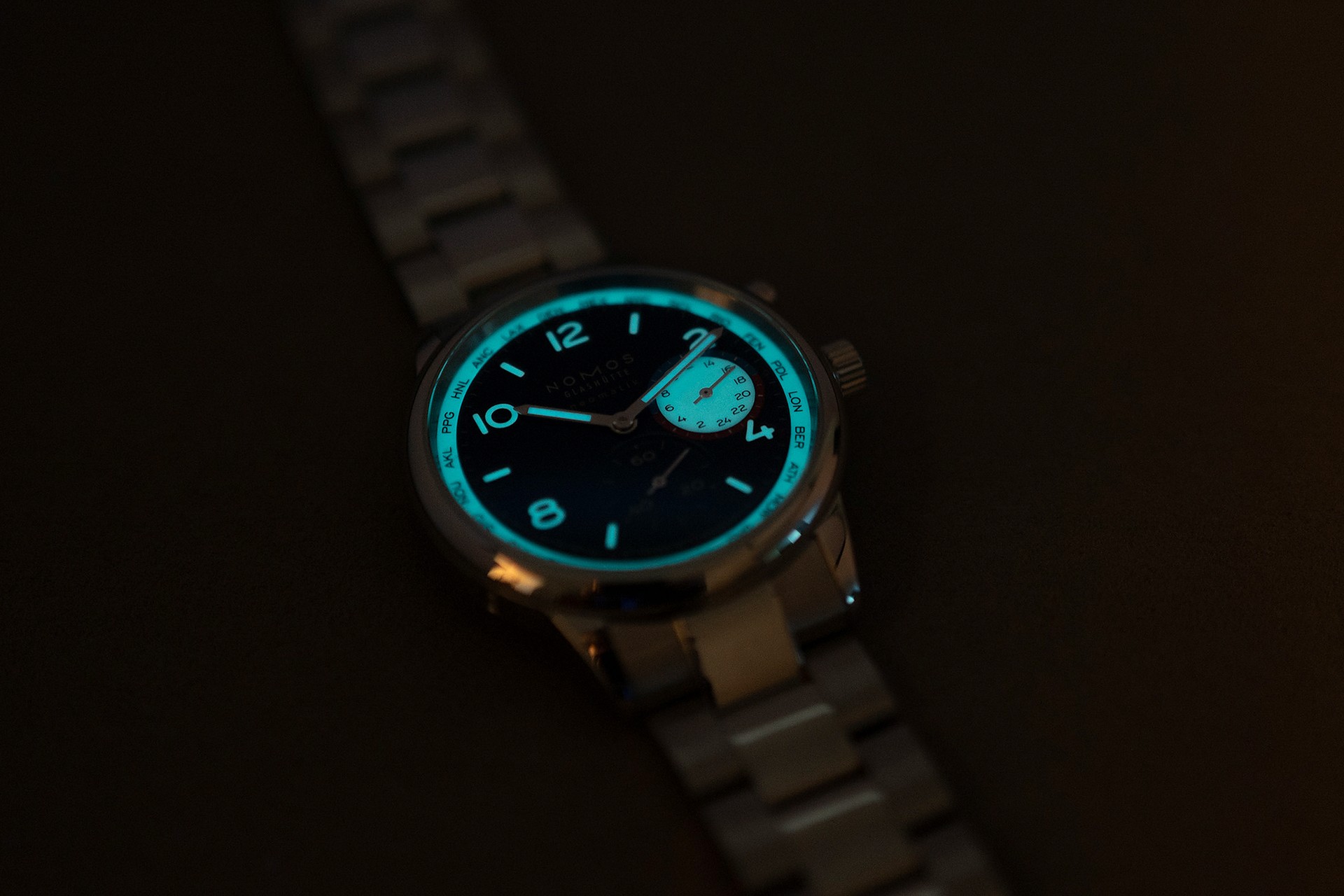 The Nomos Club Sport Neomatik Worldtimer Dark