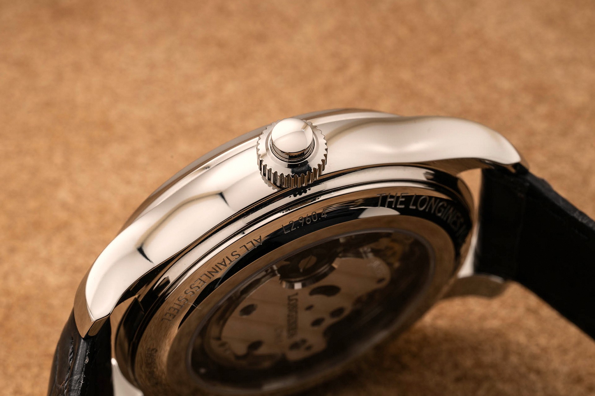 Longines Master Collection Monopusher Monopusher Case Side