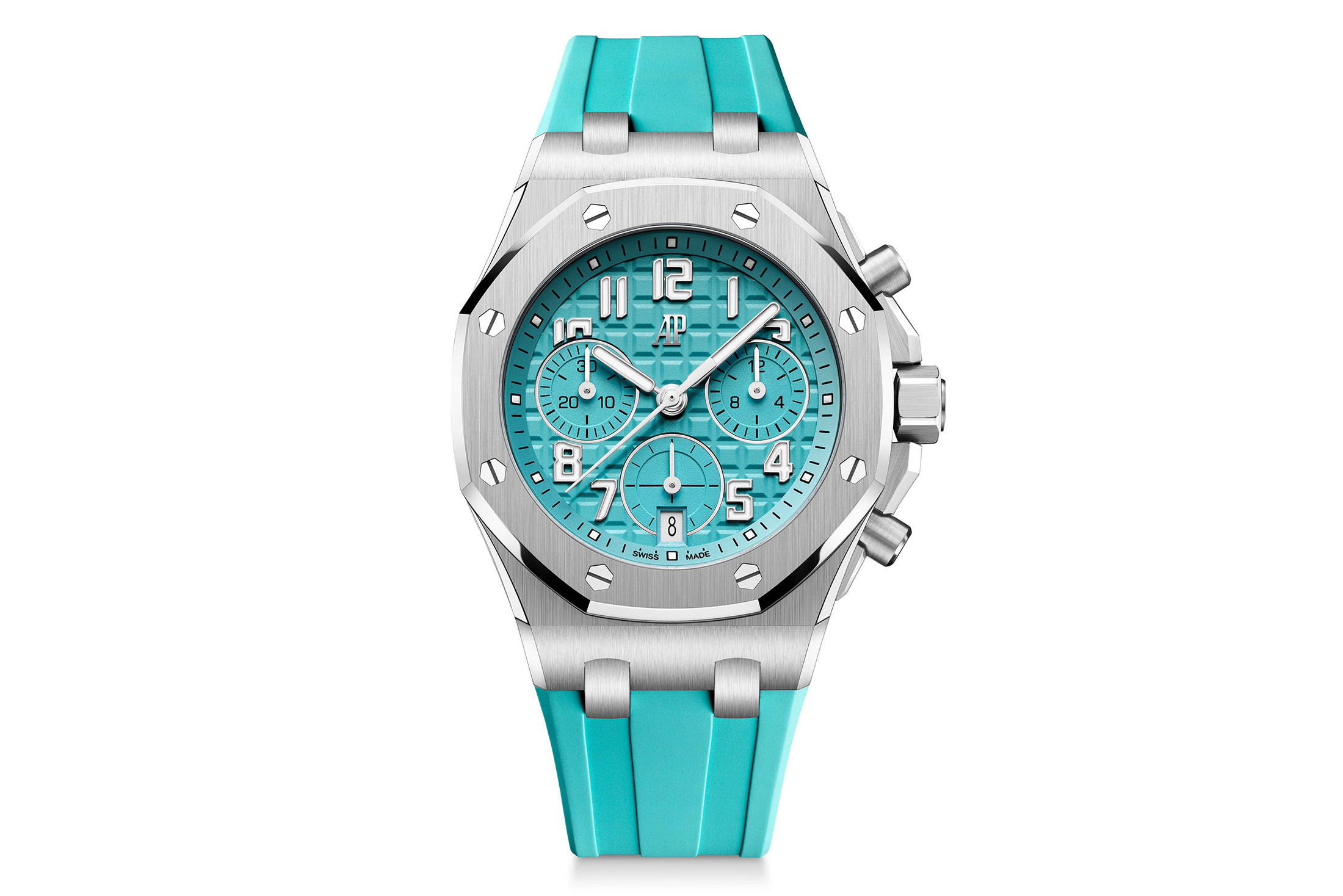 Стальная модель Audemars Piguet с розовыми акцентами