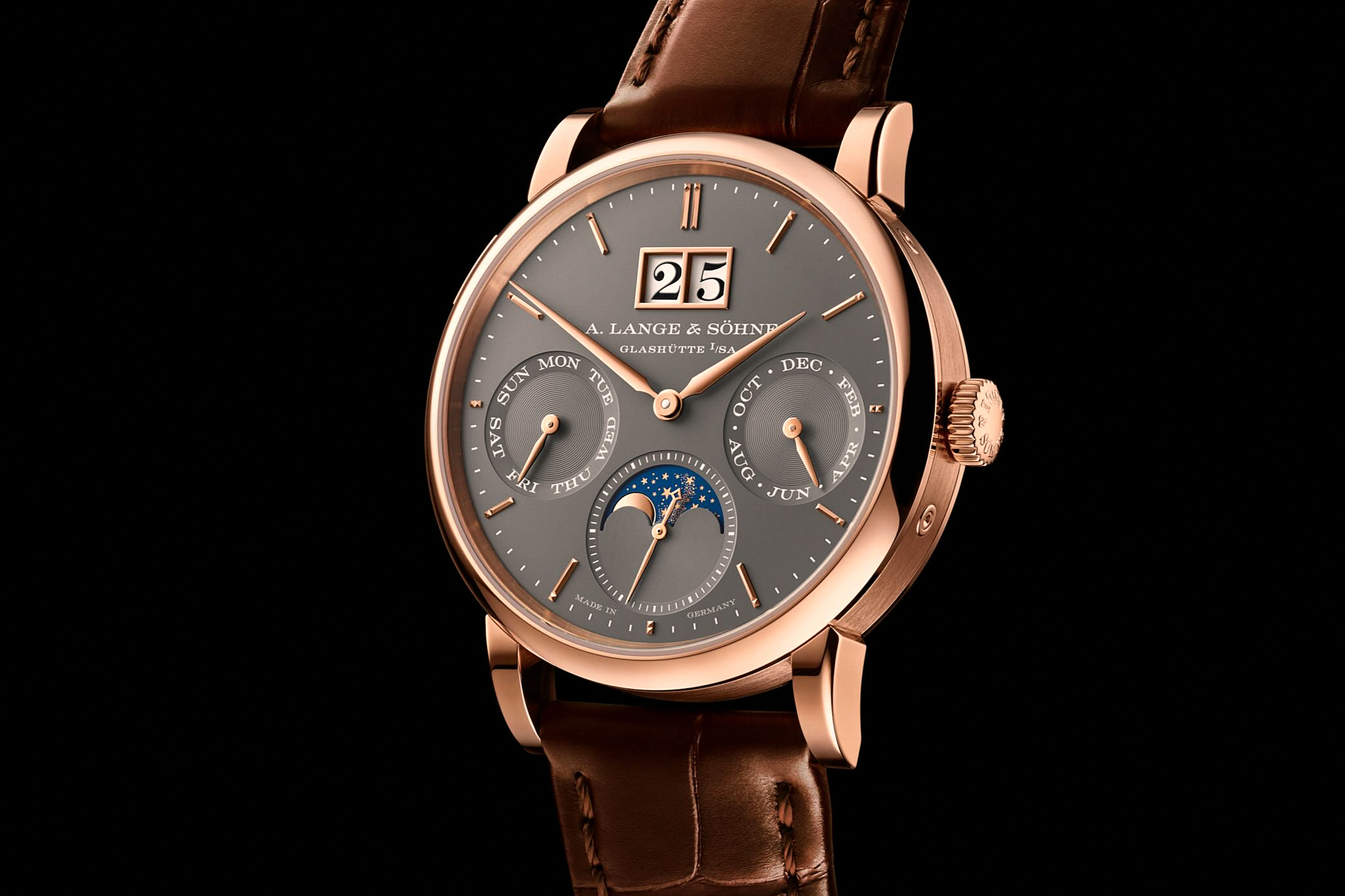 Saxonia Annual Calendar 36 мм в розовом золоте