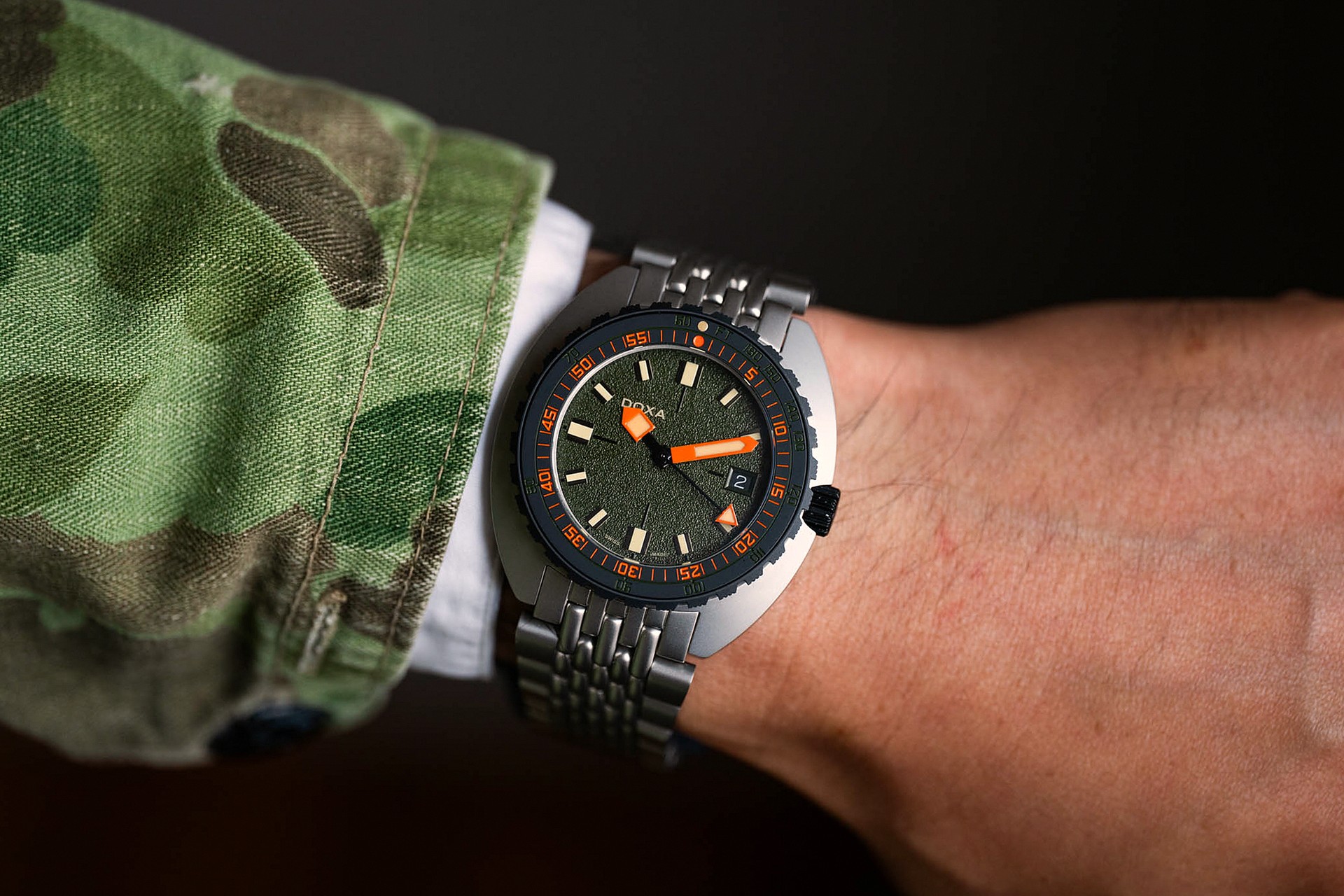 Doxa Sub 300 Frogger Wristshot Front Facing