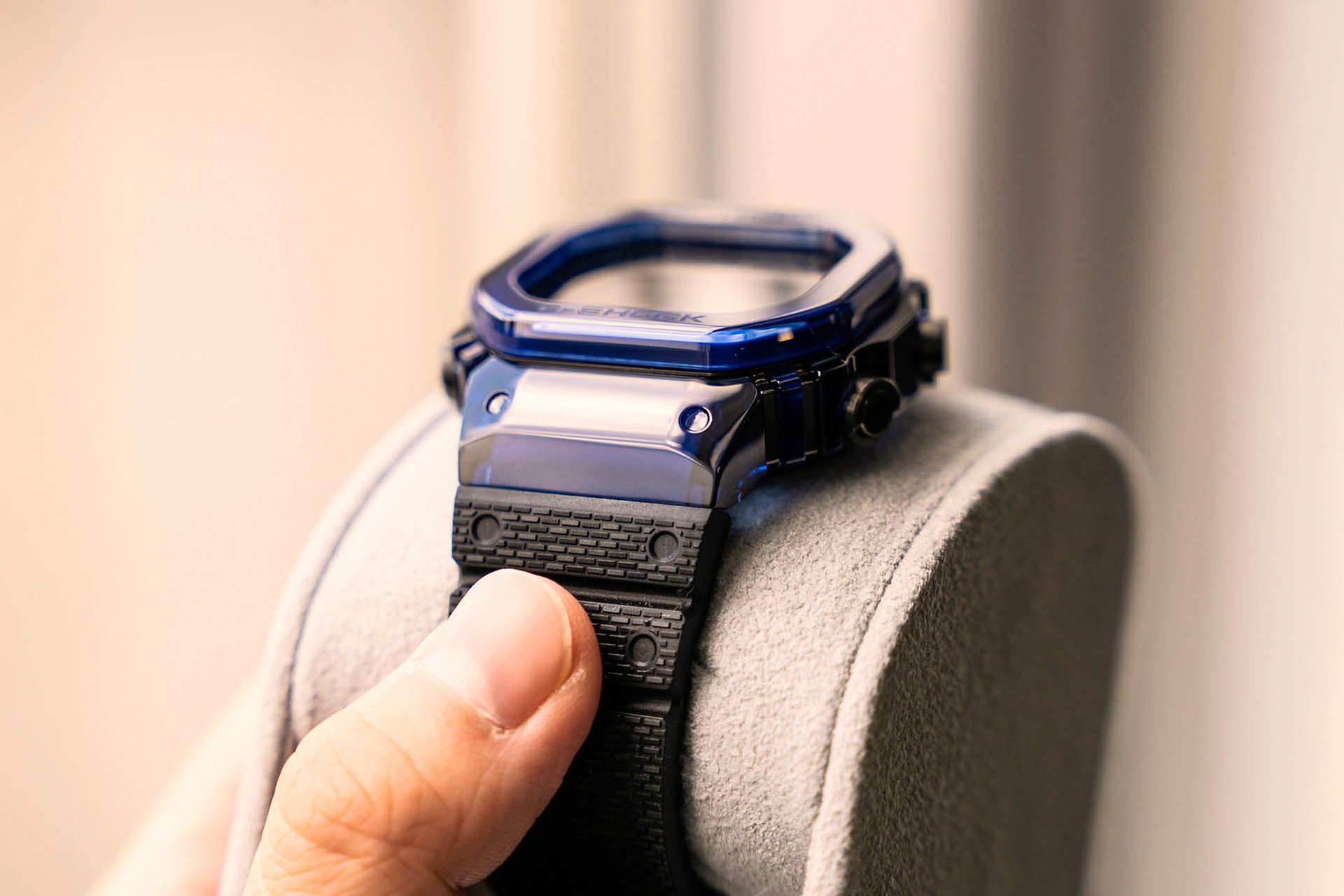 G-SHOCK Blue Sapphire Thickness On Stand