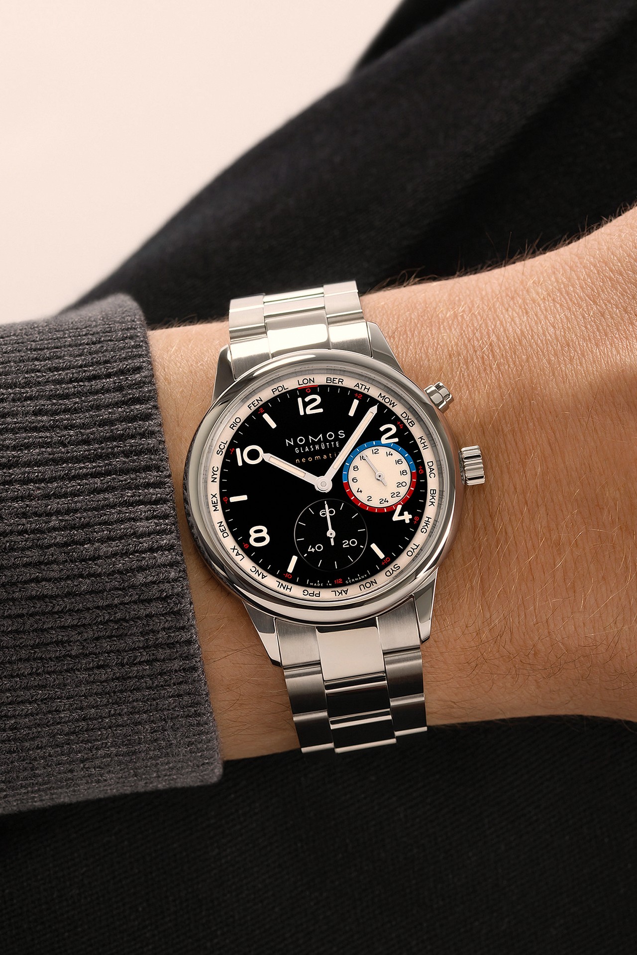 The Nomos Club Sport Neomatik Worldtimer Dark