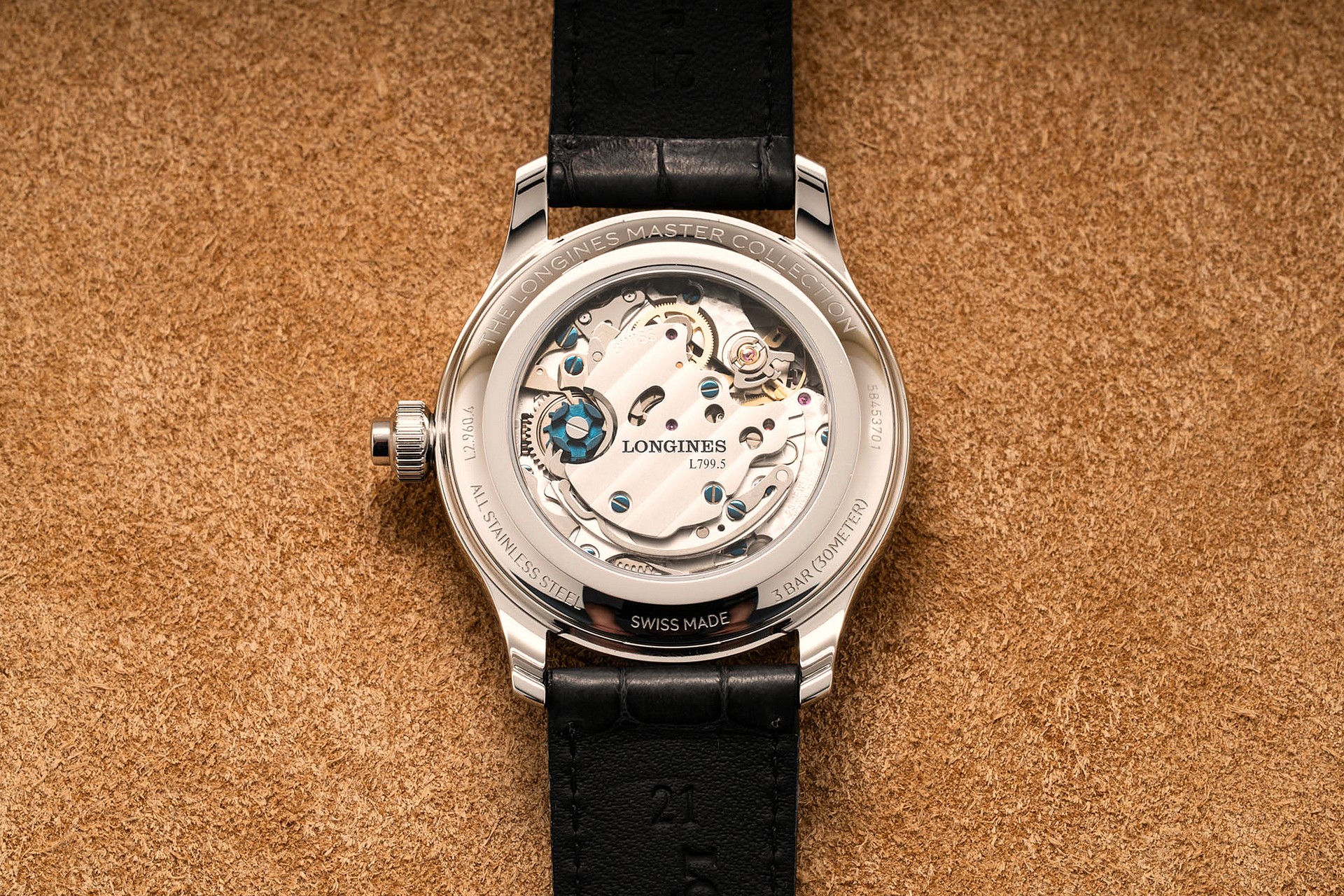 Longines Master Collection Monopusher Caseback Shot