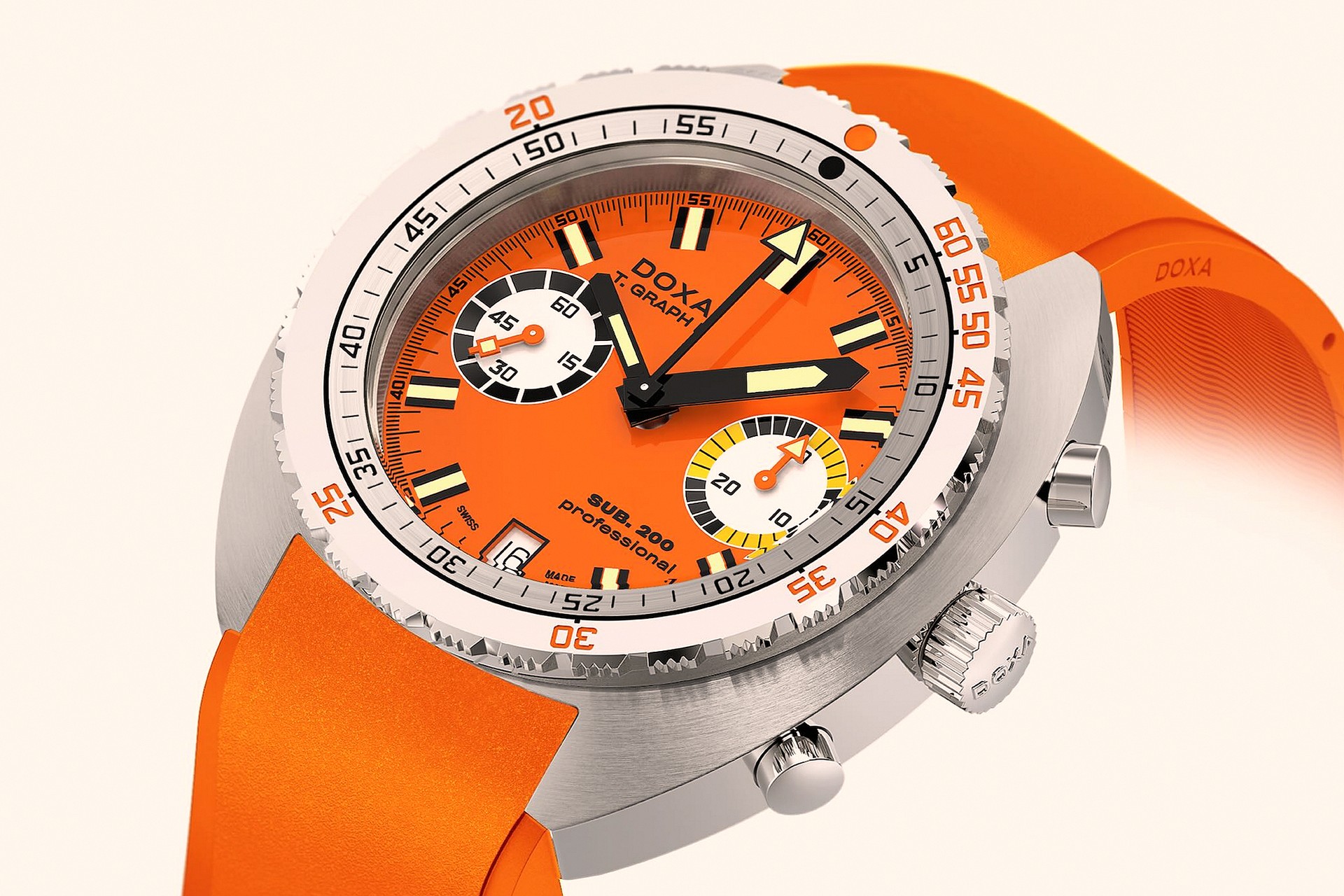 Doxa Sub 200 Tgraph II Rubber Slanted