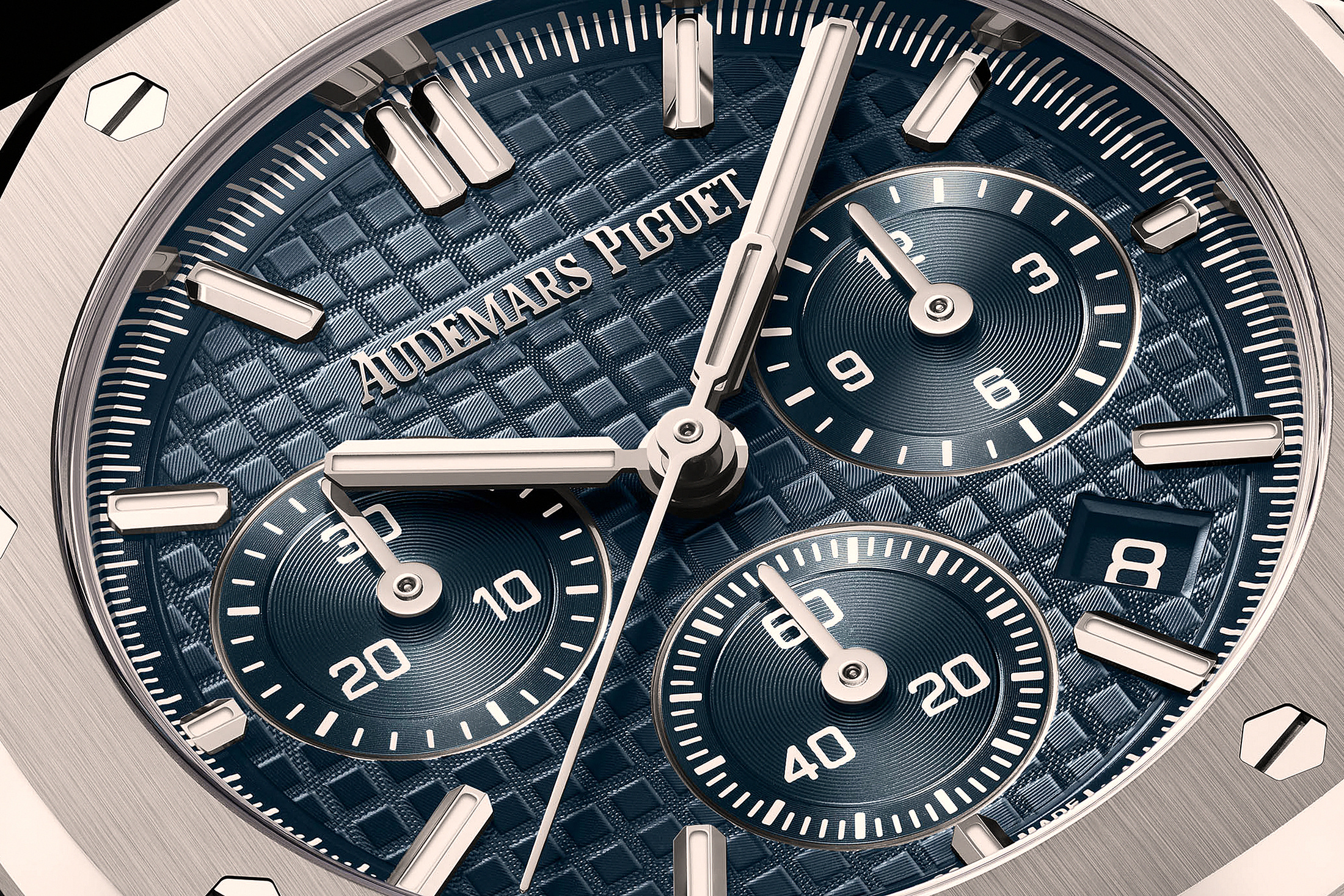 Макро синий циферблат