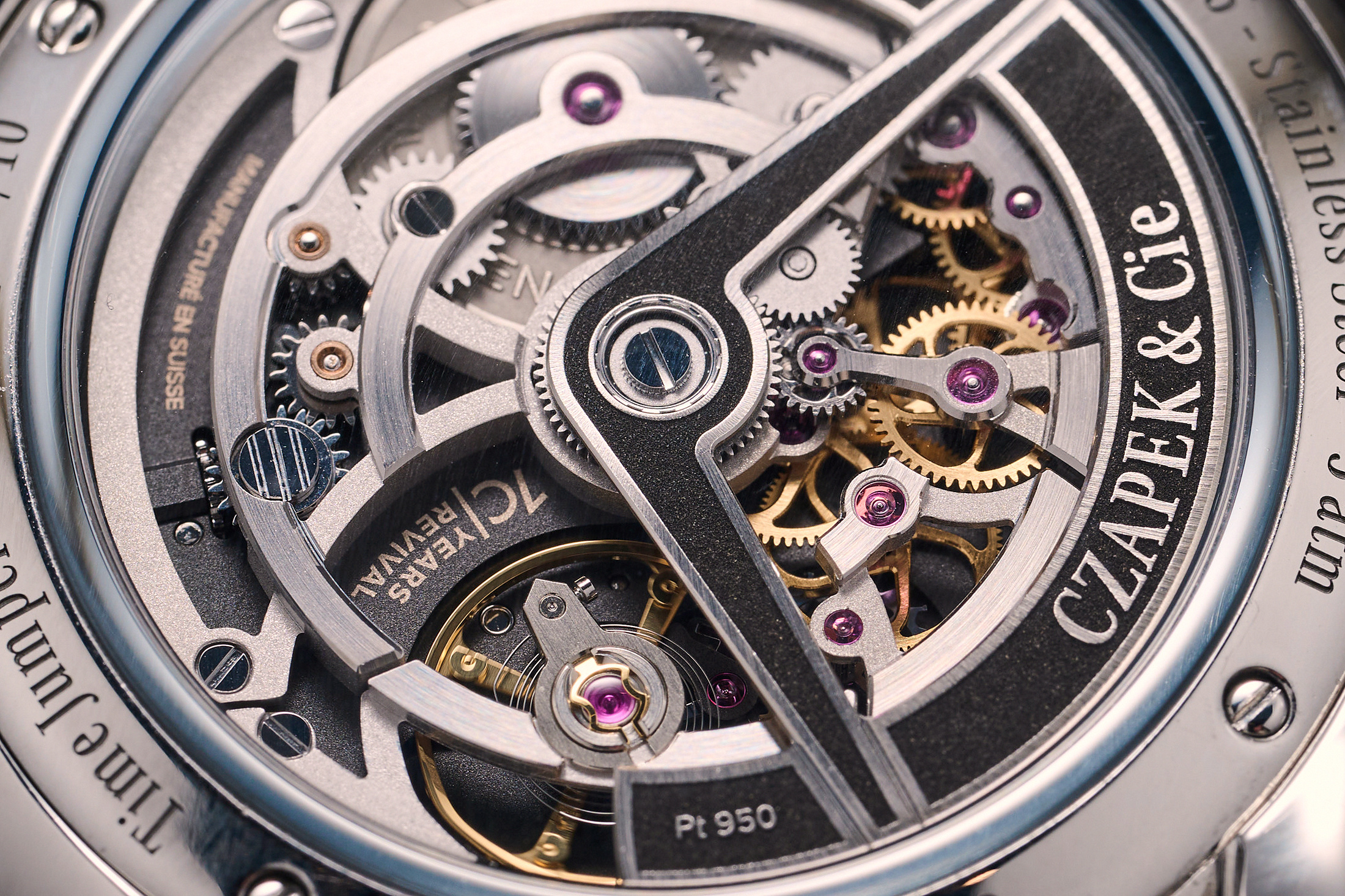 Часы Czapek Time Jumper на синем ремешке