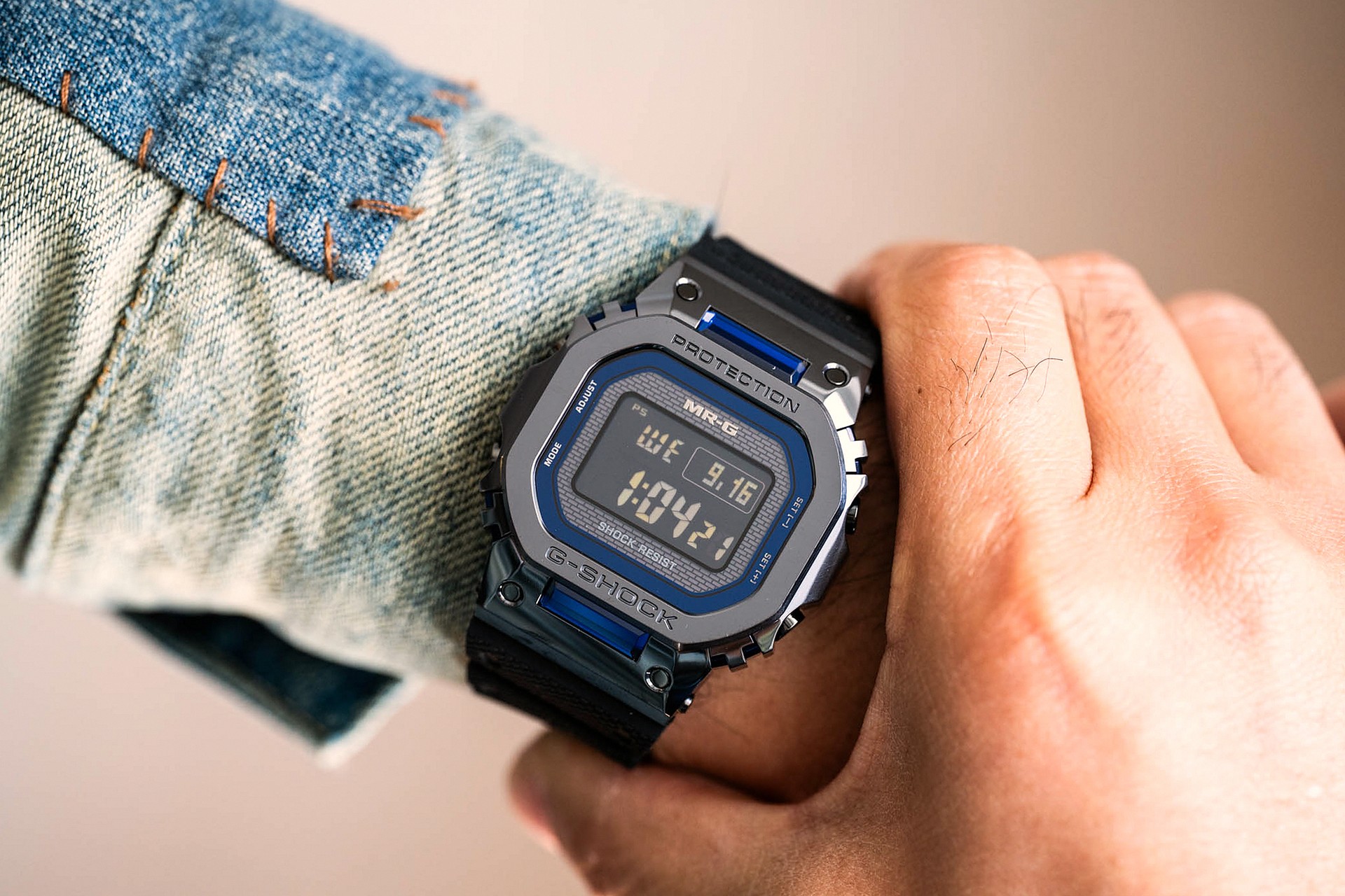 G-SHOCK Blue MRG Wristshot