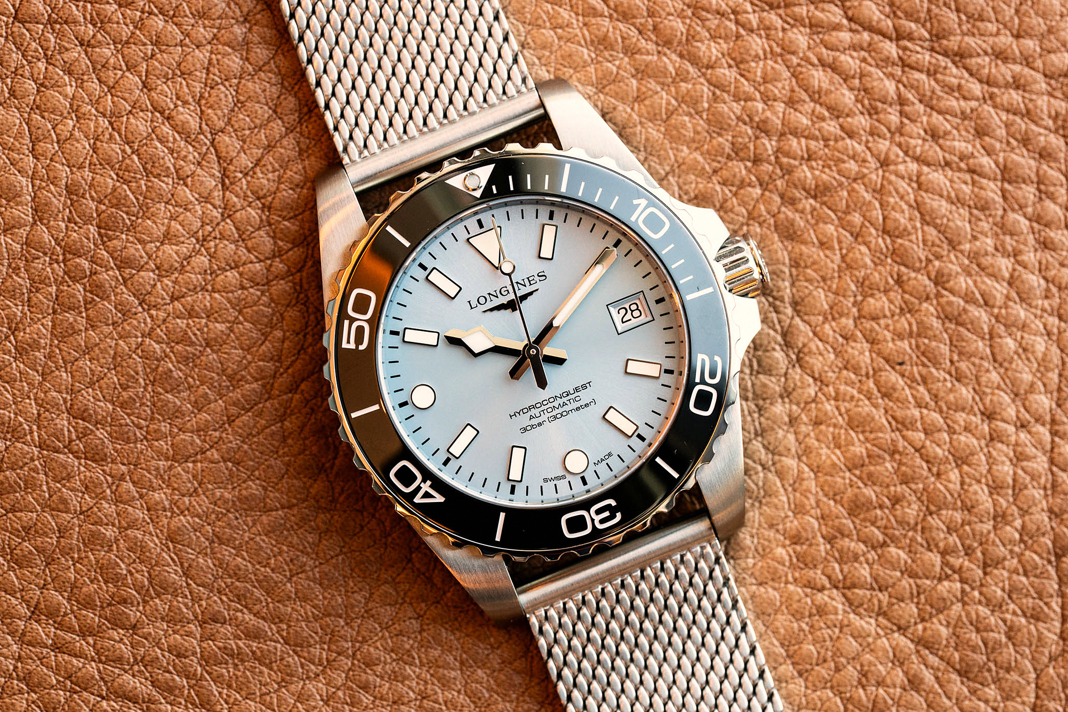 Longines Hydroconquest 2026: Синий цвет крупным планом