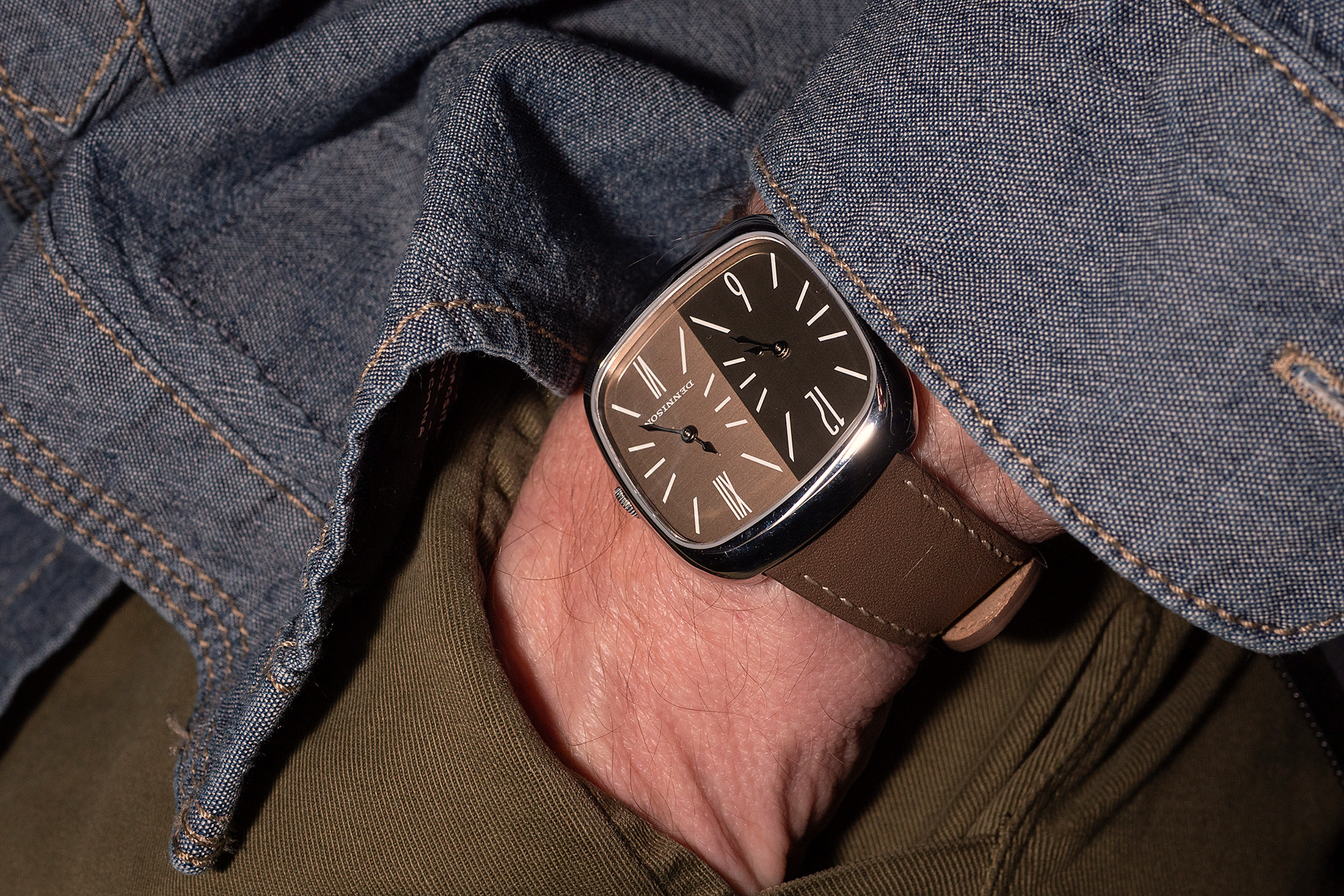 Детали циферблата часов Dennison ALD Dual Time "Shades"